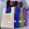Knitted Single Shoulder Bag Girls Hollow Handbag Fashion Female Purse Totes Bags