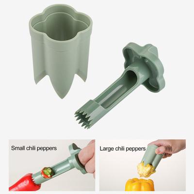 Средство для удаления сердцевины перца, острые зубцы, 2 в 1, противоскользящее, эргономичное, экономичное, сверхмощное, инструмент для удаления сердцевины перца халапеньо, кухонные гаджеты