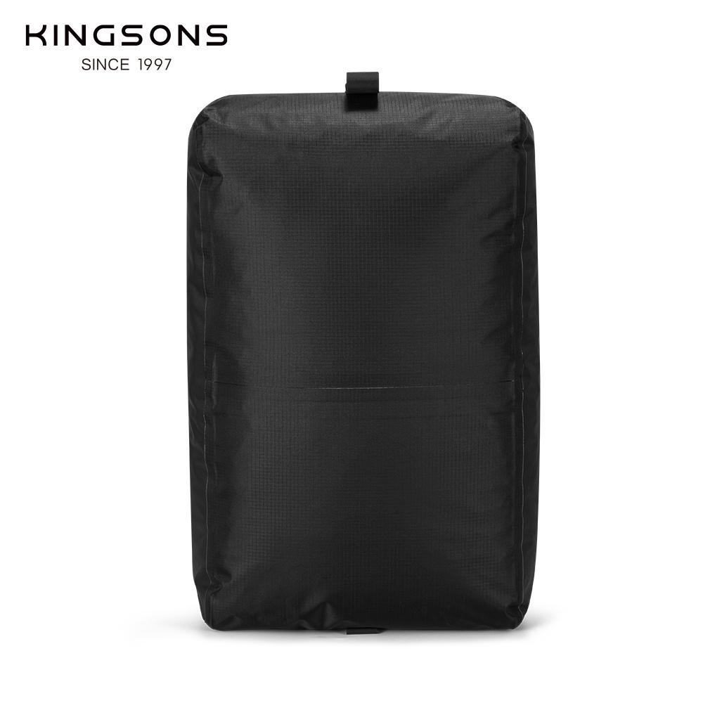 Дорожная сумка Организатор багажа Вакуумный компрессионный мешок Kingsons 17 л с воздушным насосом Многоразовый для улицы Электрический с одним касанием Черный/Темно-серый KP25933