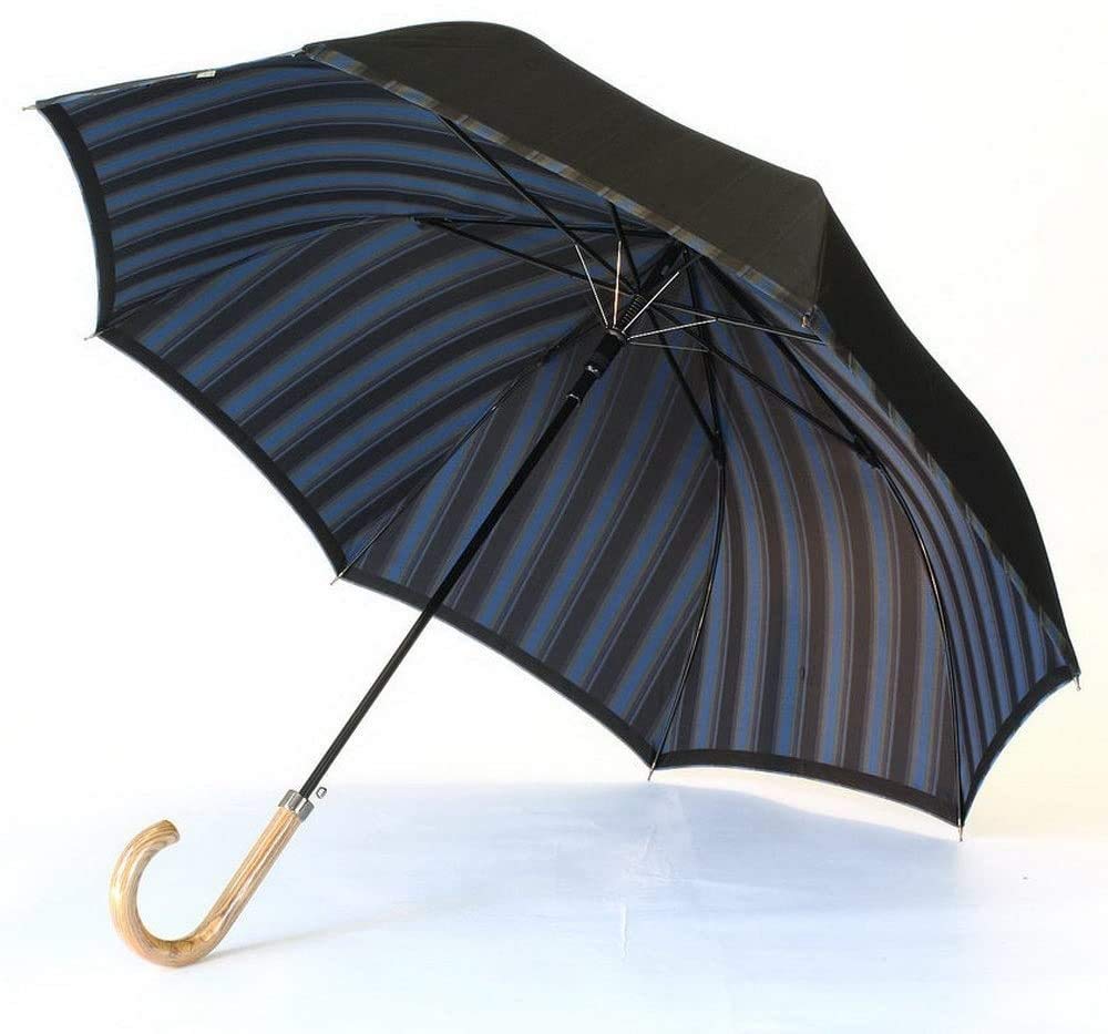 Luxury Long Umbrella Plain Striped Dark Blue Makita a Umbrella Manufacturer with a History of Over 140 Years Since the Edo Luxury Umbrella Koshu-ori