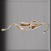 Modern Luxury Ribbon Chandelier: Creative Long Strip Design for Restaurants and Hotel Lobbies