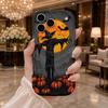 Чехол для телефона с волнистым краем для iPhone 16 15 14 Pro Max 13 12 11 Mini XR XS SE Хэллоуин Пугало Тыква Чехол