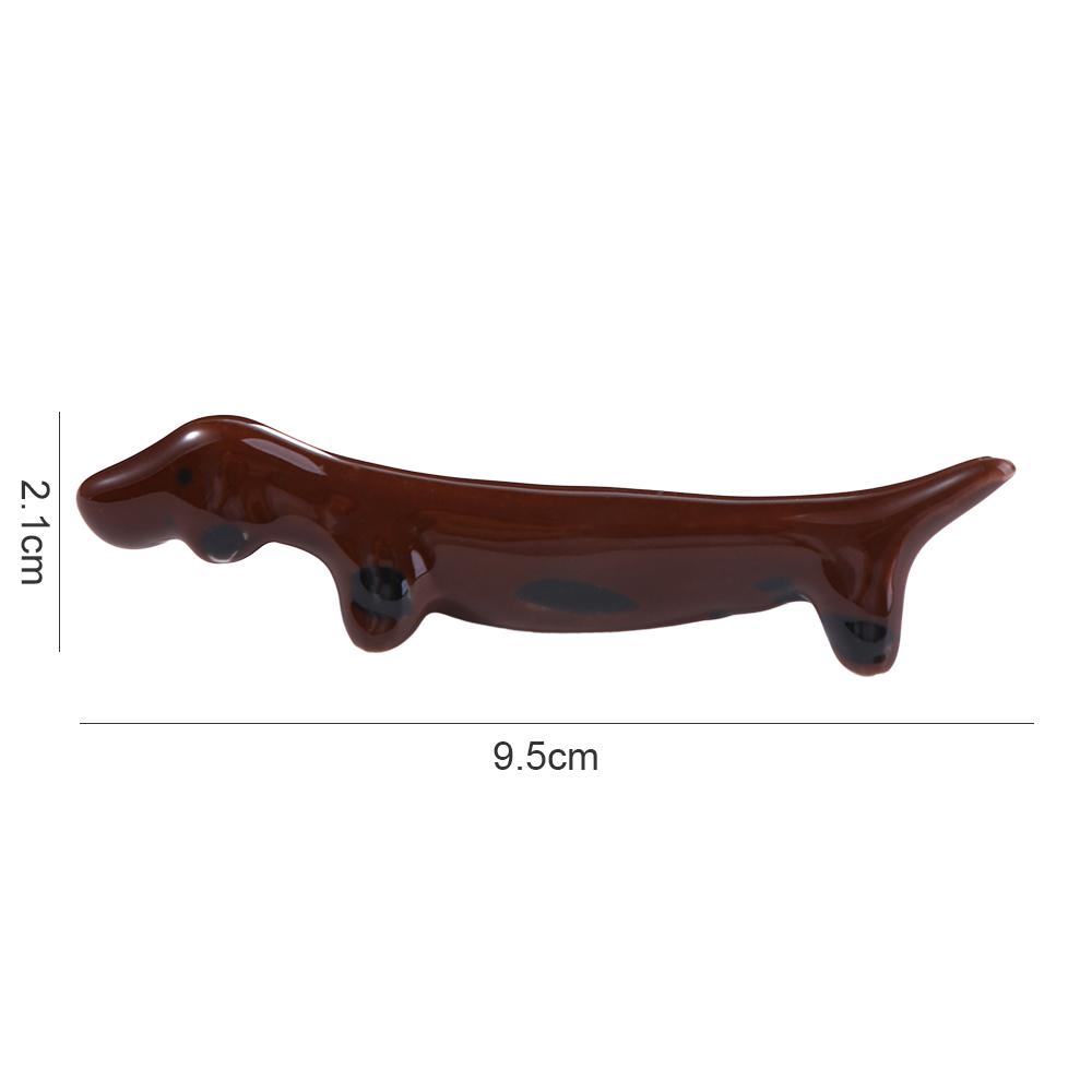 Ceramic Puppy Shaped Dachshund Chopstick Rest Tableware Rack Chopsticks Holder Dinnerware Stand