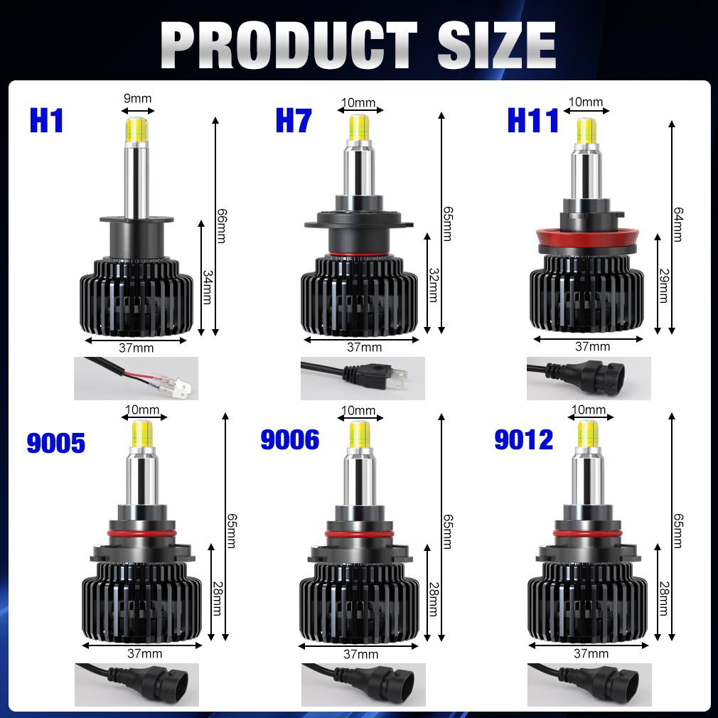 2 шт. 6 сторон 160000LM 3D H7 светодиодный Canbus 360° H1 HB3 HB4 9012 Hir2 CSP Led H11 H8 9006 9005 автомобильная фара противотуманная фара для автомобильных фар 12 В 6000 К