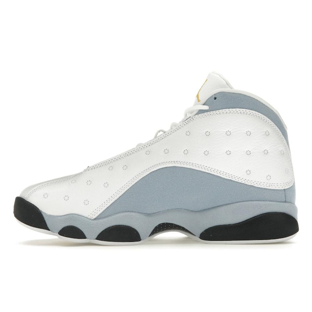 Air Jordan 13 Retro Blue Grey Men Sneakers White Yellow-Ochre Black 414571-170
