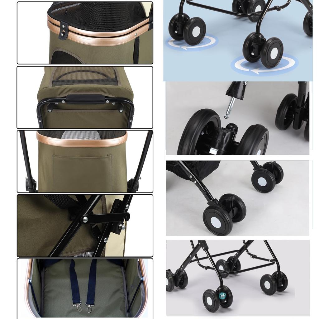 JZOOOZ Pet Separate Design with 4 Rotating Front and Rear Wheel Easy To and Detachable for Compact Convenient for and Nursing Stroller, Type,