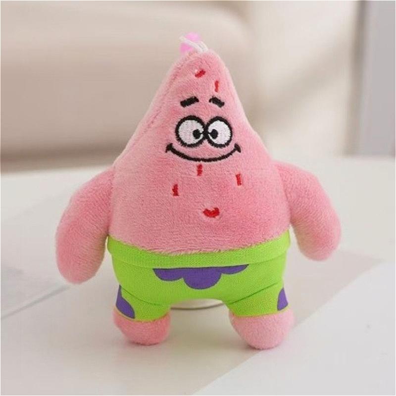 SpongeBob And Patrick Star Plush Keychain Cute Backpack Pendant For Students Couple Gift