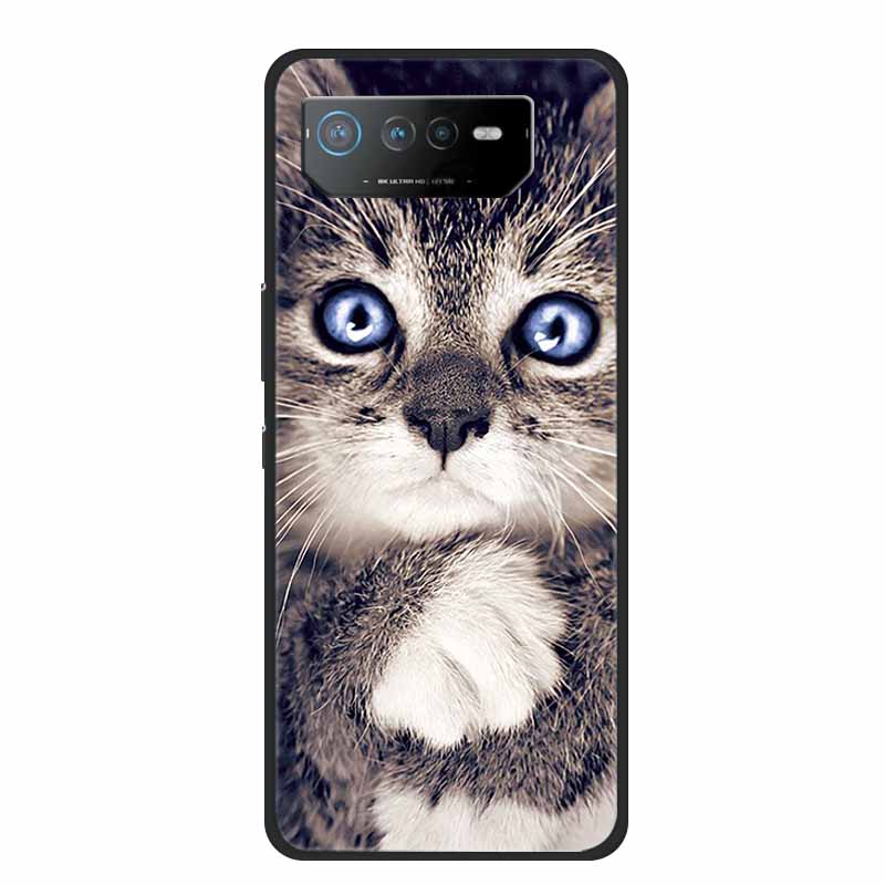 Чехол для Asus ROG Phone 6 Pro Phone6 Pro Coque Черный ТПУ Силикон Мягкая Задняя Крышка Чехол Для Asus ROG Phone 6D Ultimate Чехол для Телефона