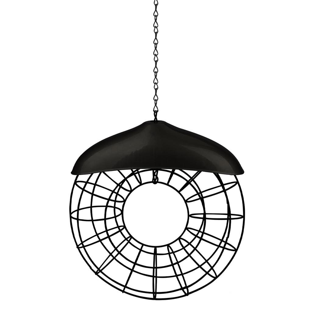 Кормушка для птиц на открытом воздухе, металлическая подвесная моющаяся ветрозащитная кормушка для птиц