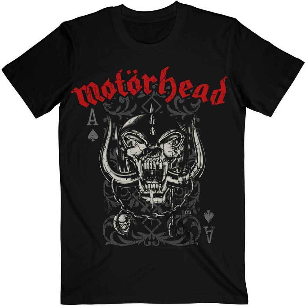 Motorhead Men's Playing Card T-Shirt, Black, Small