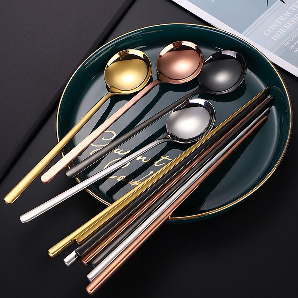 Tableware Dinnerware Chopsticks Cutlery Set Soup Spoon for Student Home Kitchen Office