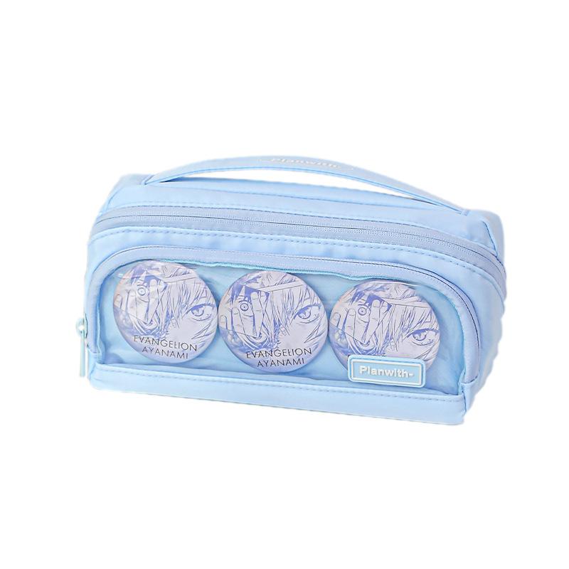 Planwith plan Block can stand double compartment pencil case, large capacity magnetic folding pencil case partition pencil case