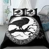 Viking Printed Duvet Set Ancient Myth Themed Bedding Set Three-Piece Set