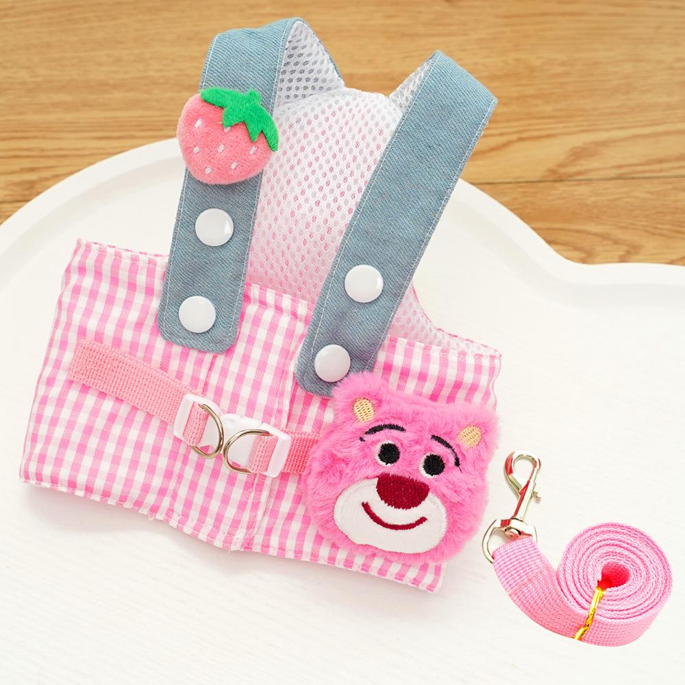 Spring Summer Pet Chest Strap Traction Rope Cat Puppy Dog Cat Clothing Outing Clothing Autumn Dog Supplies