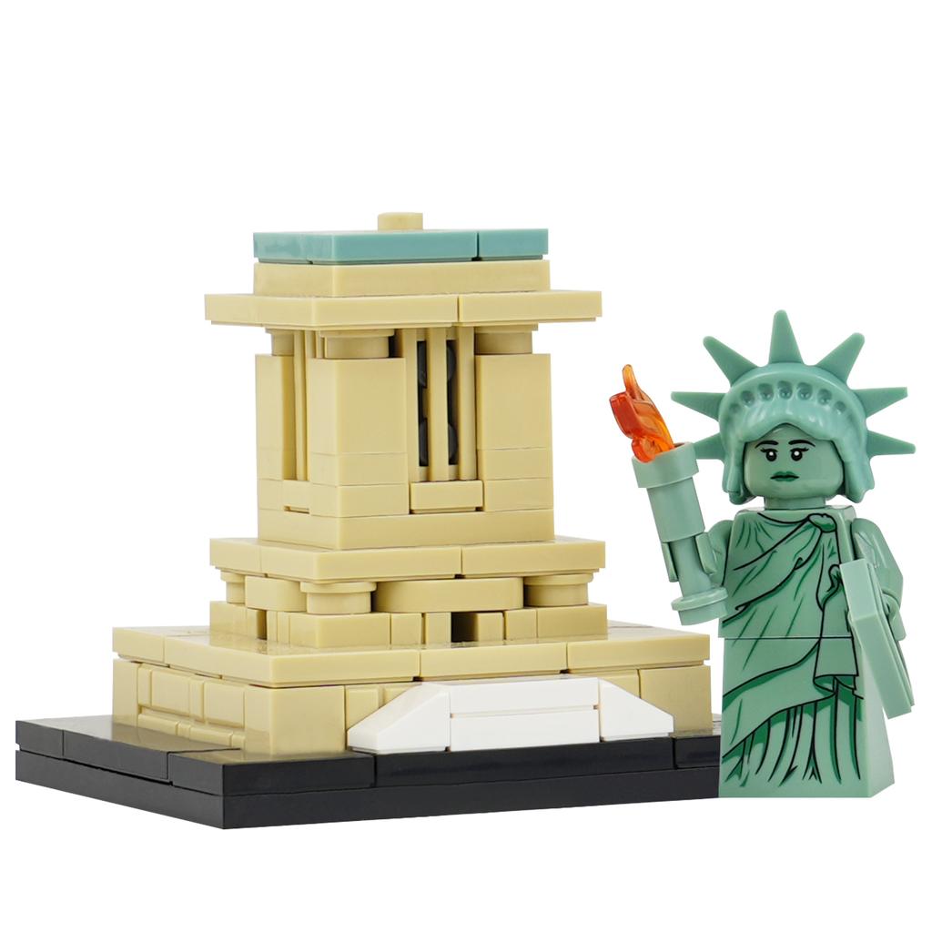 MOOXI Creative Series 120Pcs MOC Bricks Statue Of Liberty Compatible Action Figure DIY Block Kids Toys For Children Gift MOC1477