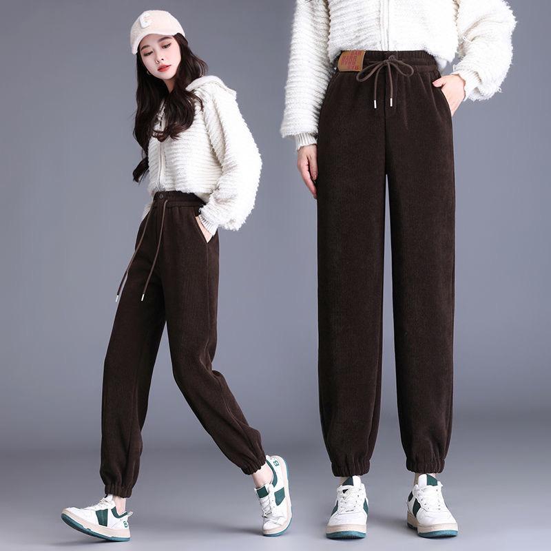 Женские универсальные бархатные шаровары — утолщенные для осени/зимы 2023 г. 