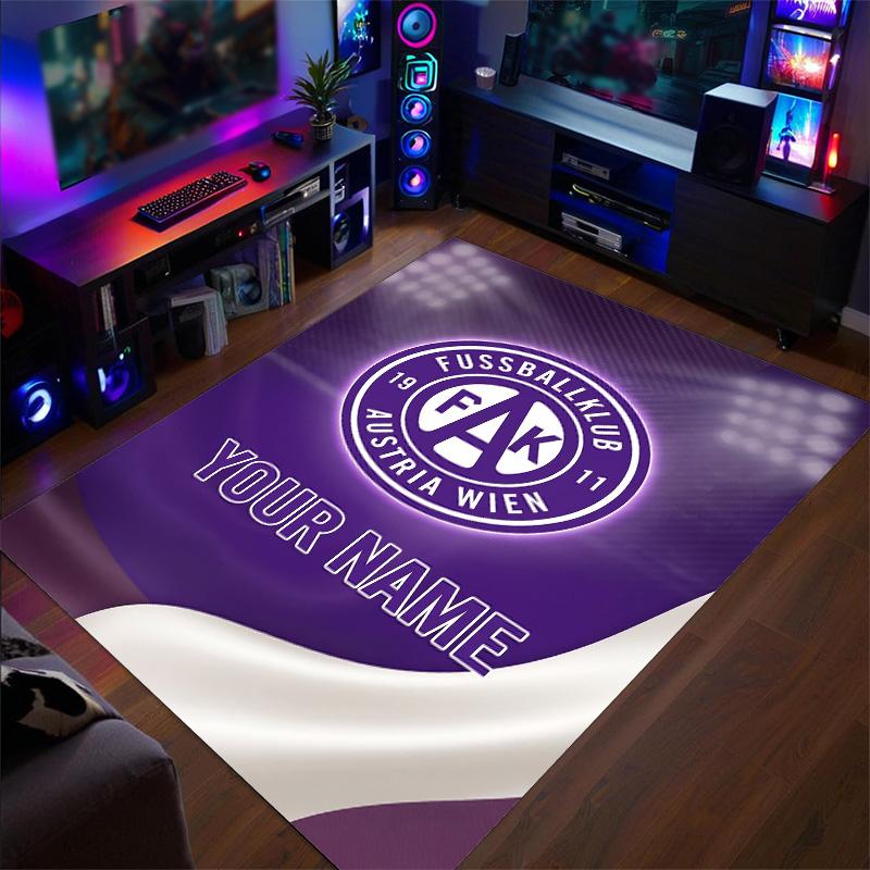 Crystal Velvet Rug Austria Wien FC Print Custom Name Text Floor Mat Home Decor