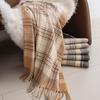 New Korean Imitation Cashmere Scarf High End Versatile Plaid Shawl Couple's Long Winter Warm Scarf
