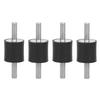 4pcs M6 Rubber Mounts Male Anti Vibration Silentblock Car Boat Bobbins (VV20*20 M6*18)
