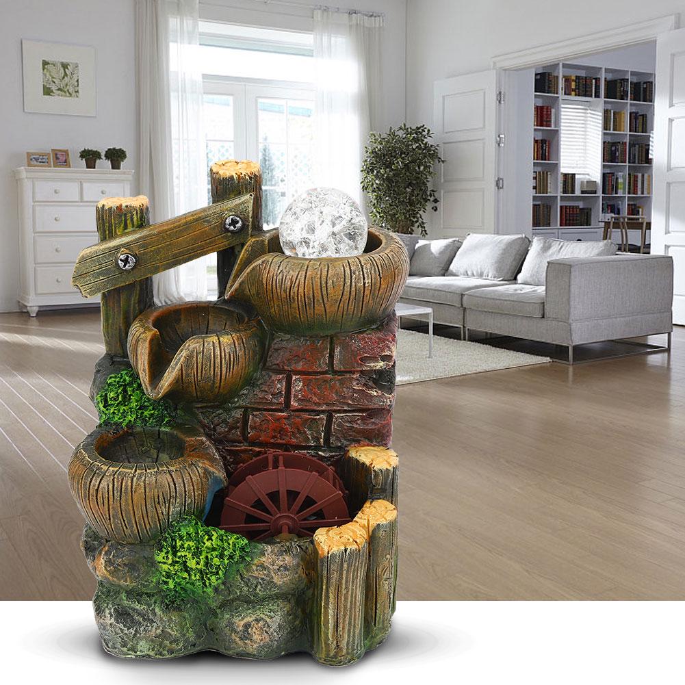 Resin Desktop Fountain Flowing Water Ornament Home Office Table Decoration