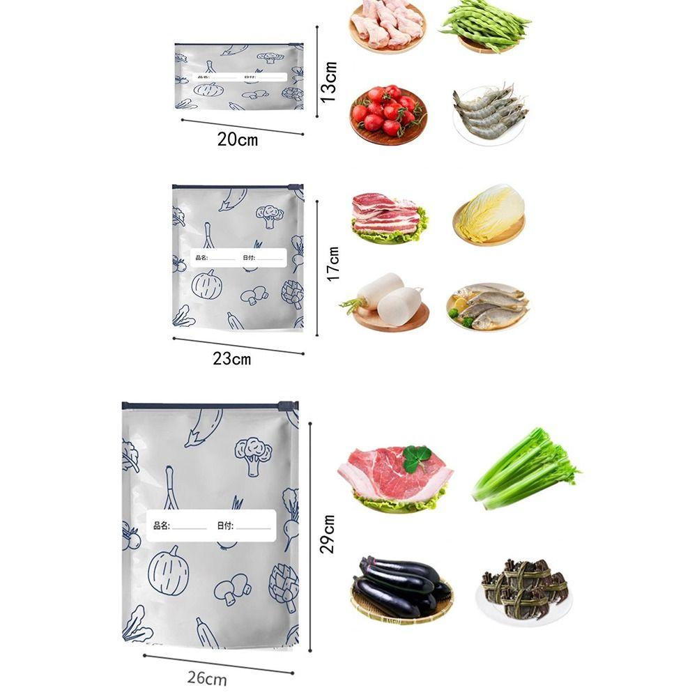 10Pcs/Bag Leakproof Freezer Stand Up Bag Aluminum Foil Kitchen Fresh Bag New Food Bag