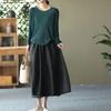 Half-body Skirt Women Summer Casual Versatile Elastic Women's Skirt Loose Comfortable Large Size Skirt