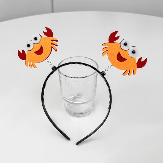 Забавный декор в виде краба, повязка на голову, весенний дизайн, повязка для волос с животными, обруч для волос с изображением краба, реквизит для фотосессии, аксессуары для волос