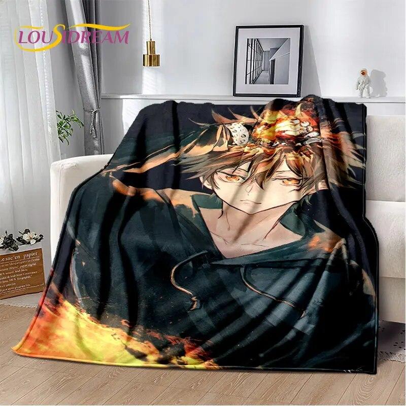 Мягкое плюшевое одеяло с героями аниме Hitman Reborn, фланелевое одеяло, одеяло для гостиной, спальни, кровати, дивана, чехол для пикника, детское одеяло