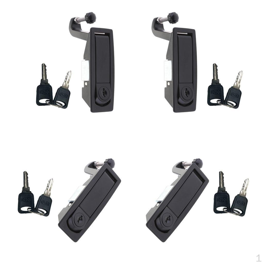 4x Flush Lever Door Latch Adjustable Latches for Marine, Boat, RV, Trailer, Camper, Motor Home,