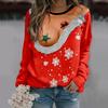 Autumn 3D Funny Christmas Printed Sweatshirts Fashionable Casual Sports Long Sleeved Women's Sweatshirts