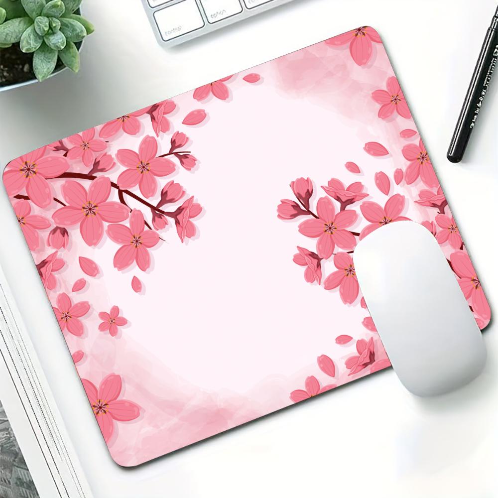 Pretty Pink Sakura Mouse Pad 40X45 Large Square Computer Office Game Table Mats Rubber Anti-slip Mousepads Small Decor Desk Pads