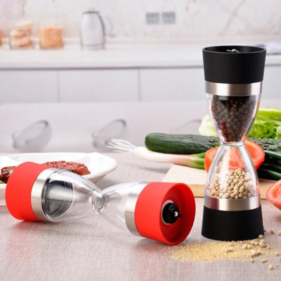 2 In Pepper Mill 1 Dual Salt Grinder Sesame Spice Shaker Kitchen