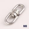 1Pc M4 M5 M6 M8 Rotating Universal Ring 8 Shape Unloading Shackle Wire Rope Lock Chain Connecting Buckle 304 Stainless Steel