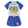 Детский летний комплект из шорт и футболки color block
