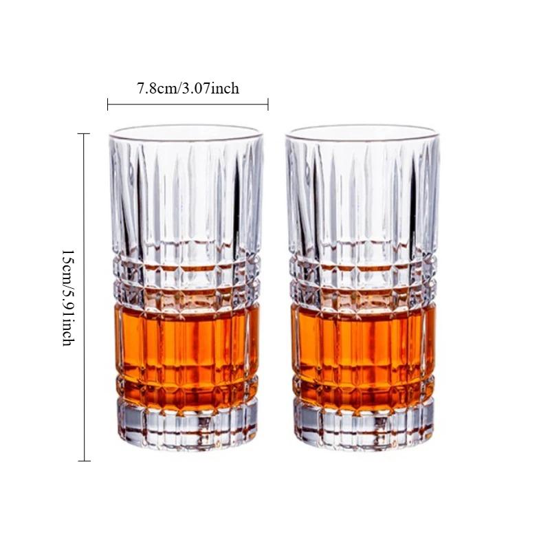 300ml/380ml Glass Cups Exquisite Wine Glass Household Creative Transparent Cocktail Glass Bar Juice Beverage Cups New Year Gifts
