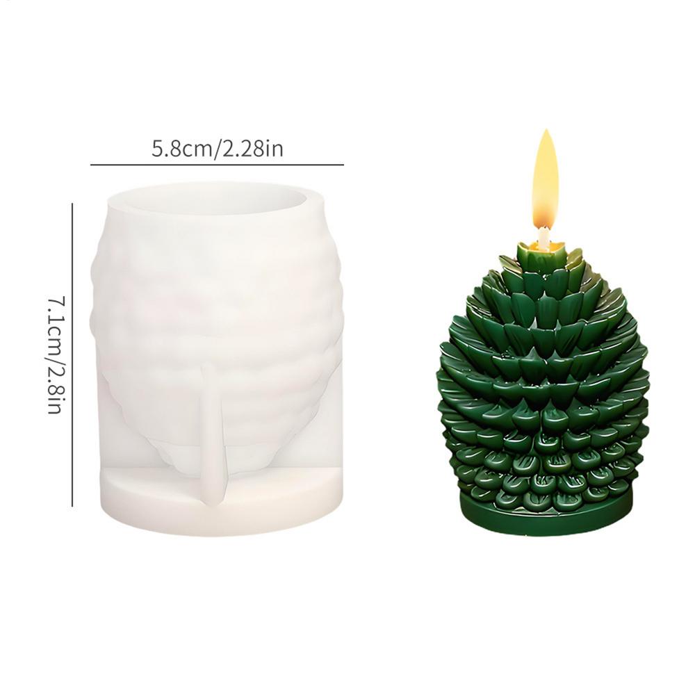 Pine Cone Silicone Candle Molds Reusable Christmas Candle Making Molds Wax Resin Casting Molds Craft Supplies DIY Baking Decor