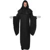 S-XL Хэллоуин костюм, мужской Grim Reaper Wizard, костюм зомби для взрослых Маскарадный костюм зомби для косплея