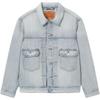 Levis Simple Comfortable Versatile Casual Loose Long Sleeve Denim Jacket Men Jackets Light-Blue A7632-0011