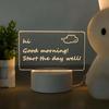Атмосферный Подарок 3D Доска Сообщений Ночник Креативная Спальня Изголовье Кровати DIY Прозрачный USB Рукописный Планшет Настольная Лампа