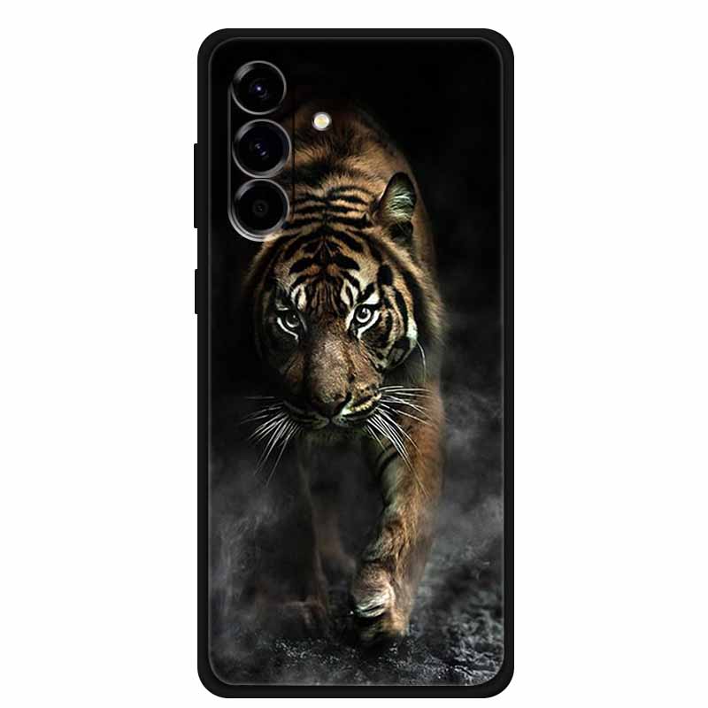 For Samsung Galaxy S25 FE 5G Case Soft Silicone TPU Black Phone Cover For Galaxy S25 FE 5G Protective Cartoon Bumper Coque S25FE