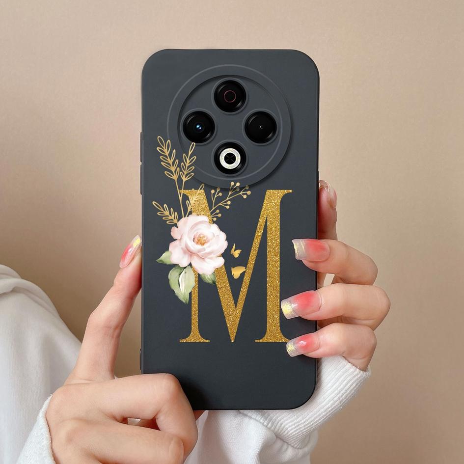 Чехол для Tecno Spark GO 1 2025 Sprak 30 20 Pro 30C Pop 9 Camon 30S Pro 4G 5G популярные цветы AZ буквы мягкий силиконовый противоскользящий чехол для телефона Tecno