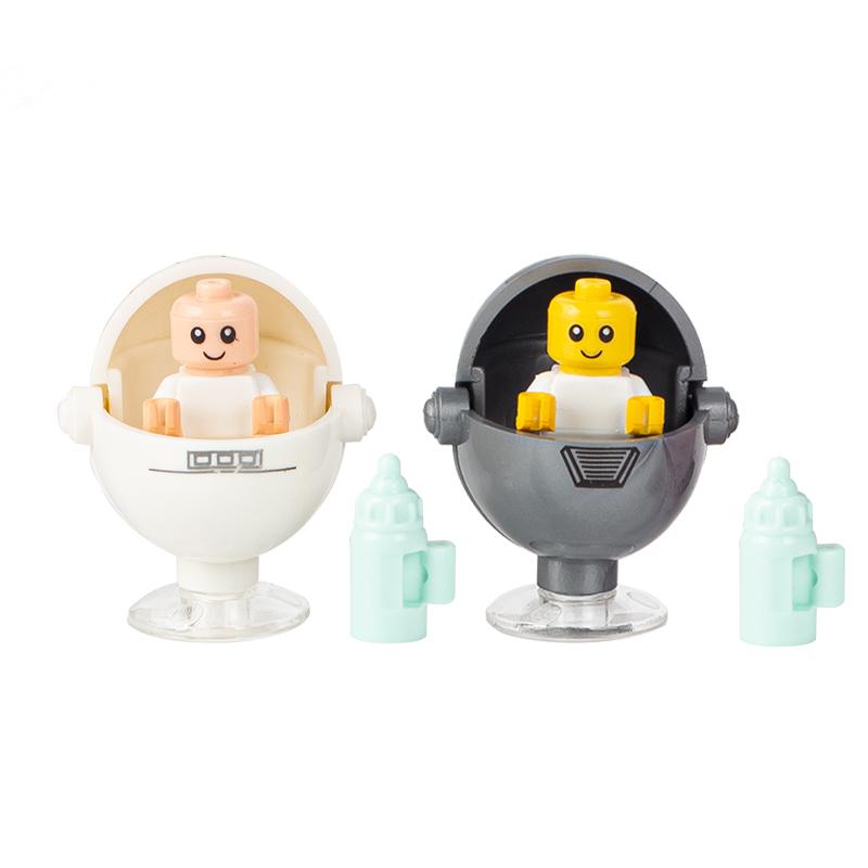 Город Фигурки Мебель Набор Игрушки Модель MOC Кирпичи Детская коляска Стол Диван Кровать Пианино Кухня Ванная Строительные блоки Подарок