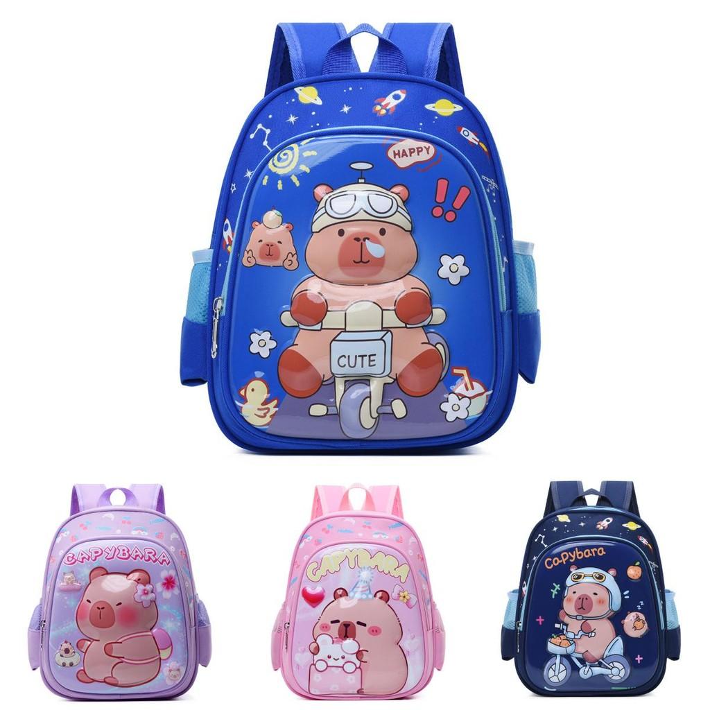 Stylish Capybara Backpack For Preschoolers With Light Weight Design And Colorful Nylon Fabric For Everyday Use