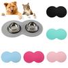 Silicone Pet Dog Cats Food Pad Drinking Bowl Mat Anti-slip Feeding Placemat