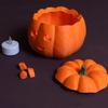 LED Pumpkin Light Halloween Jack-O'-Lantern Flickering Tea Light Inside Orange Pumpkin for Mantel Fall Festival Decoration