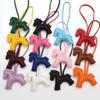 High-End All-Match Pu Leather Mini Pony Pendant For Women  Multi-Colored Pony Bag Accessories Car Pendant Birthday Gift