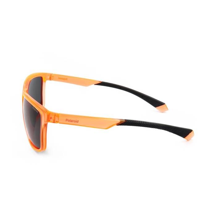 Lunettes de soleil Polaroid PLD 7044/S ORANGE FLUO BLACK (YDT M9) - Enfant - Aviator - Gris