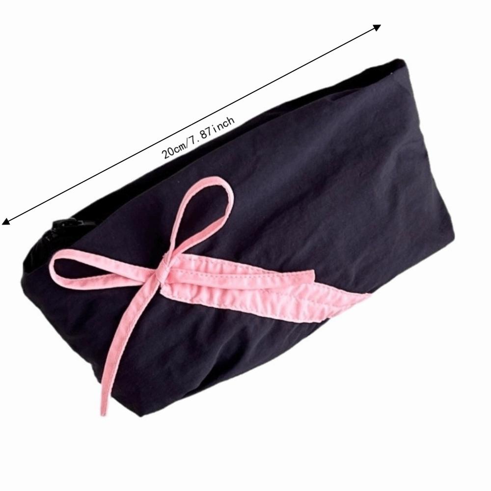 Large Capacity Stationery Storage Bag Bowknot Design Pencil Bag Cosmetic Bag Pencil Case  Girls