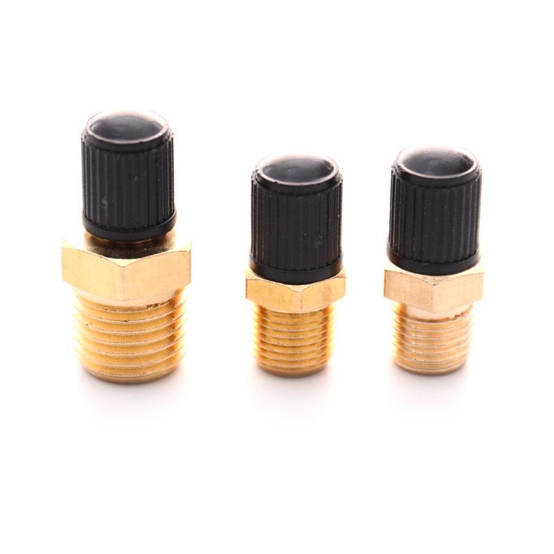 2 шт. M10/1/8''/1/4'' NPT MPT Латунный заправочный клапан бака воздушного компрессора, двойная головка