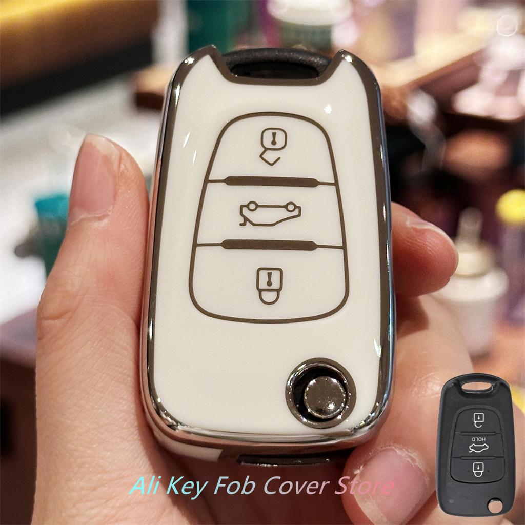 Key Fob Cover with Keychain Lanyard for Hyundai I10 I20 Ix20 I30 Ix35 for Kia Ceed Soul Sportage Venga